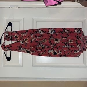 Salmon pink Summer Dress with flowers